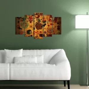 Image of 5MX-65 Multicolor Decorative MDF Painting (5 Pieces)