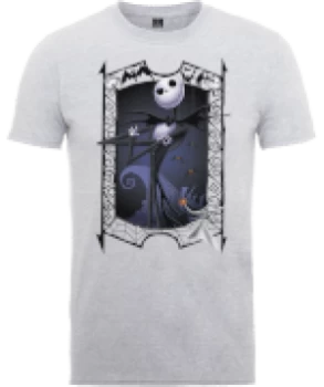 Image of Disney The Nightmare Before Christmas Jack Skellington Zero Pose Grey T-Shirt - L
