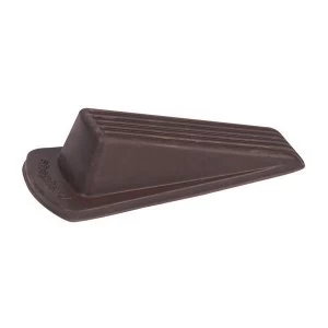 image of Door Wedge Heavy Duty Rubber L120xW55xH25mm Brown