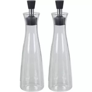Image of Borosilicate Glass Oil And Vinegar Set / 550ML Sauce Bottles/ Oil Dispenser/ Lightweight Bottle With Airtight Cap 8 x 8 x 28 - Premier Housewares