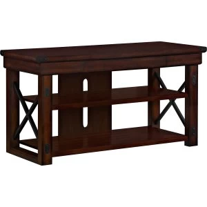 Image of Dorel Wildwood Wood Veneer TV Stand (50") - Espresso