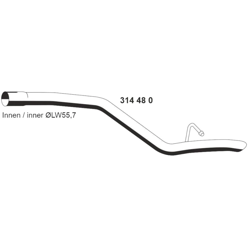 Image of ERNST 314480 Exhaust Pipe Rear, Length: 870mm Exhaust Pipe (17)