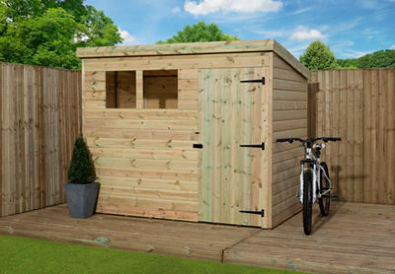Image of Empire Sheds Empire 1500 Pent 6X3 Pressure Treated Tongue And Groove Wooden Garden Shed Door Right (6' X 3' / 6ft X 3ft) (6X3)