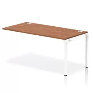 image of Impulse Bench Single Row Ext Kit 1600 White Frame Office Bench Desk Walnut