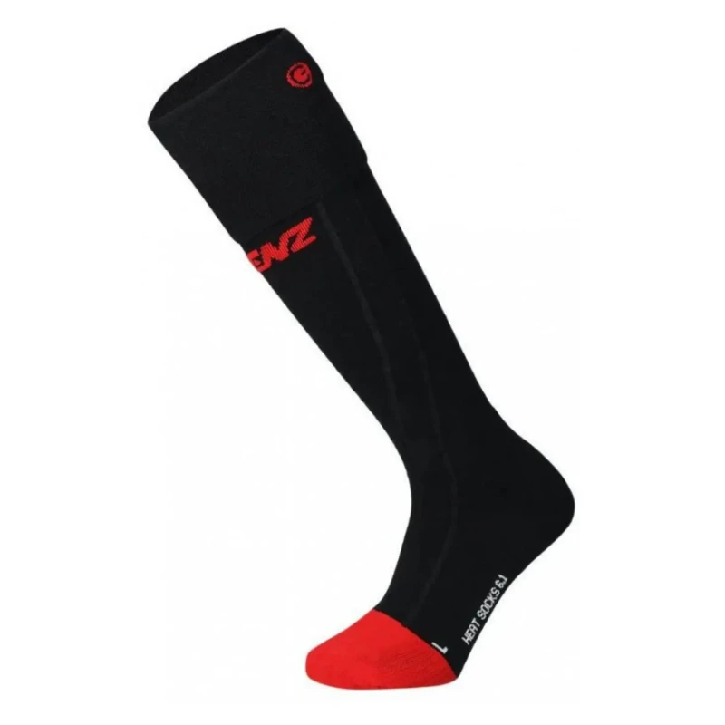 Image of Lenz Heat Sock 6.1 Toe Cap Compression Heated Socks, black-red, Size 45 - 47 for Men