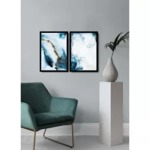 Image of 2PSCTCIZ-011 Multicolor Decorative Framed MDF Painting (2 Pieces)