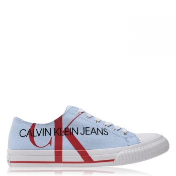 Image of Calvin Klein Jeans Ivano Trainers - Blue/Red
