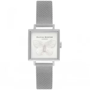 image of 3D Butterfly Silver Mesh Watch