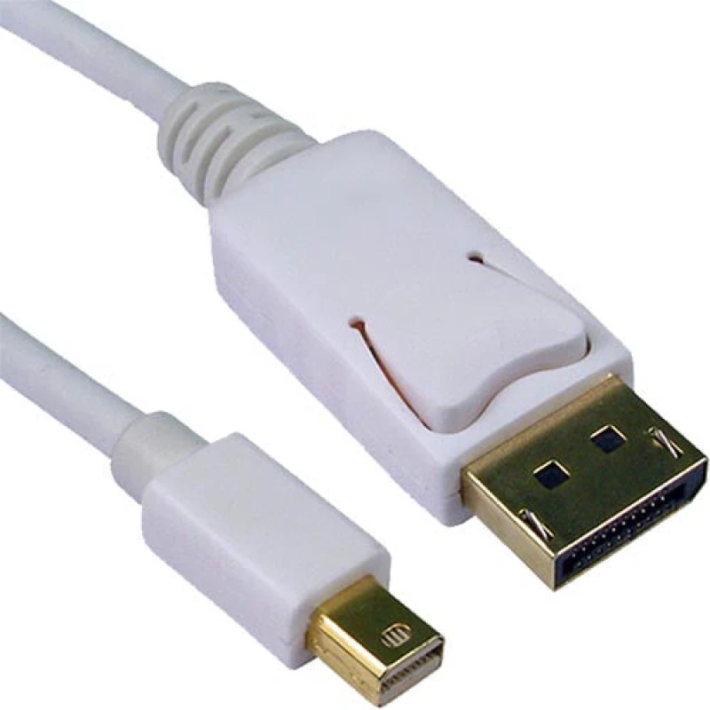 Image of Cablenet Cablenet 1m DisplayPort 1.2 Male - Mini DisplayPort Male (4Kx2K@60Hz) White PVC 32-2411A