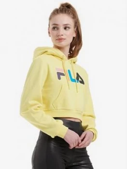 image of Fila Jil Crop Hoodie - Yellow