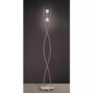 image of Amel floor lamp 2 bulbs G9, polished chrome