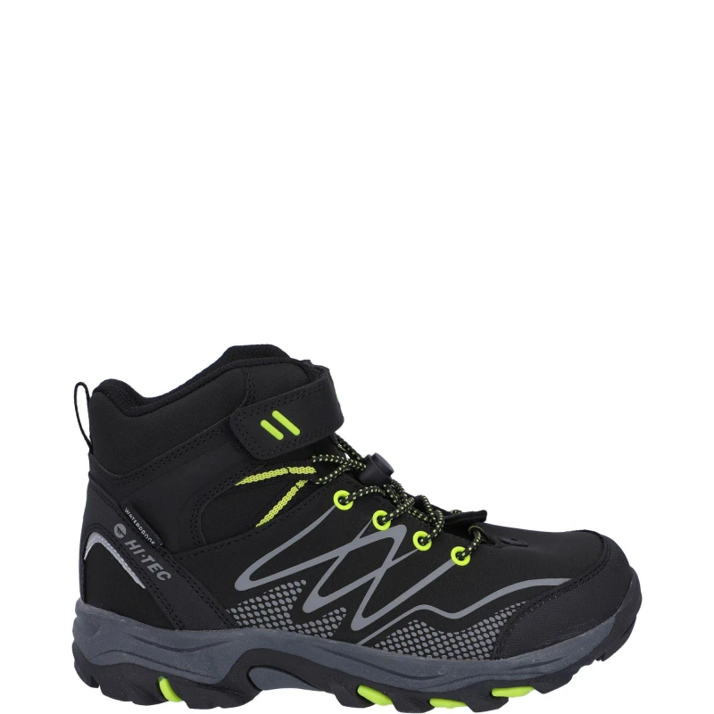 Image of Hi Tec Blackout Waterproof Walking Boots Childrens Black male UK10 EU29
