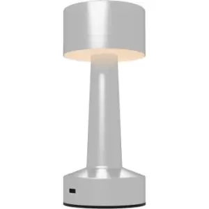 Image of Homcom - LED Cordless Table Lamp with Battery Operated for Bedroom, Silver - Silver