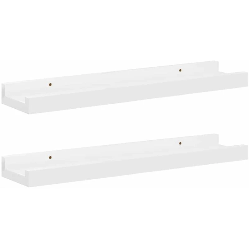 Image of VIDAXL Wall Shelves 2 pcs High Gloss White 40x9x3cm Vidaxl 8720286417492
