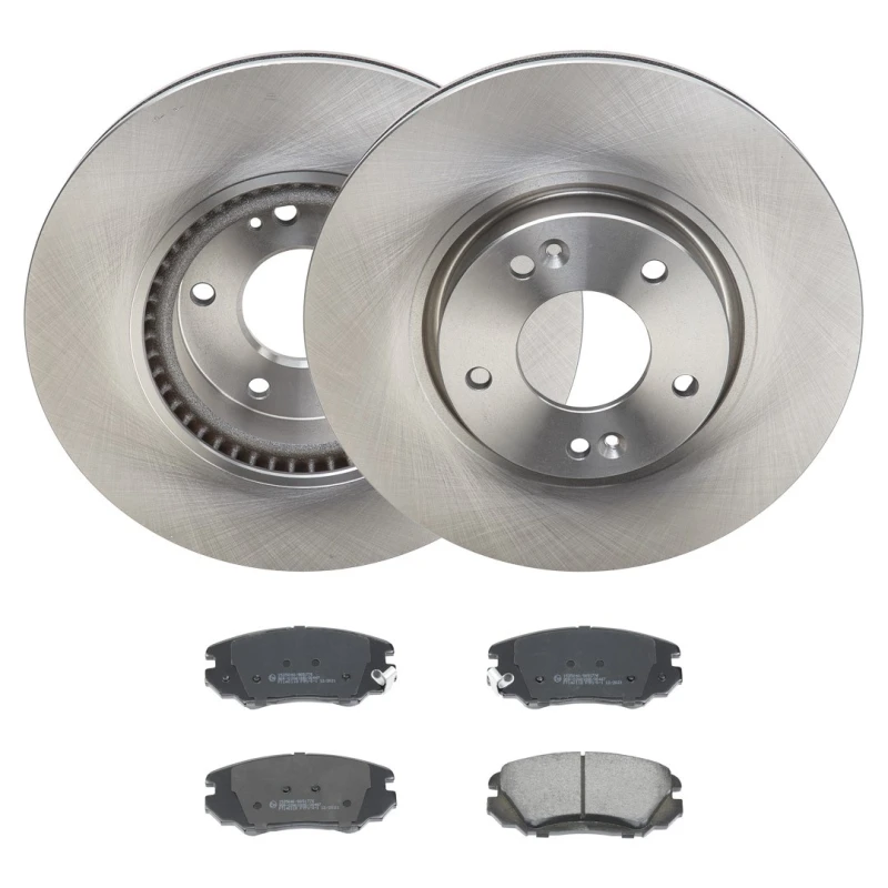 Image of RIDEX 3405B2012 Brake disc and pads set Front Axle, Brake Disc Type: internally vented, with acoustic wear warning Brake Set,disc brakes (3405)