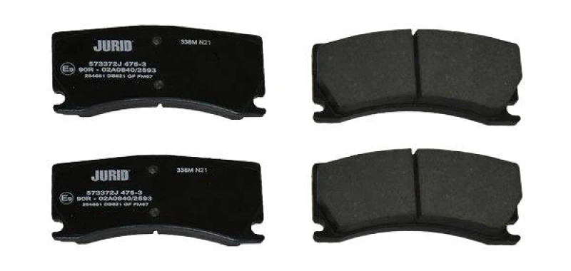Image of JURID 573372J Brake pad set not prepared for wear warning indicator Brake Pad Set,disc brake (402)