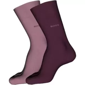 Image of Boss 2 Pack Plain Socks - Red
