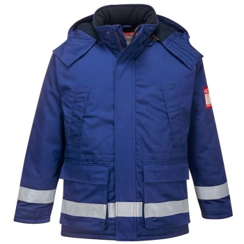 Image of Portwest - FR59RBRM - sz M FR Anti-Static Winter Jacket - Royal Blue