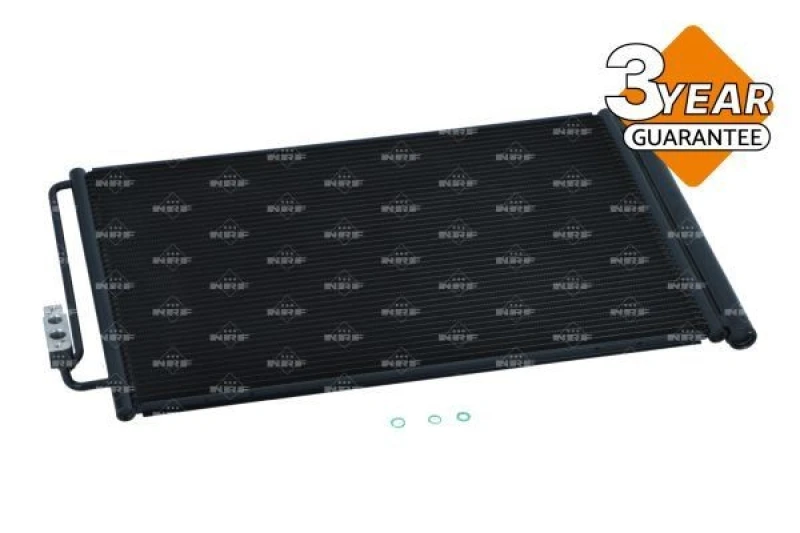 Image of NRF 350224 Condenser EASY FIT, with seal ring, with nitrogen filling Aluminium Condenser,air conditioning (448)