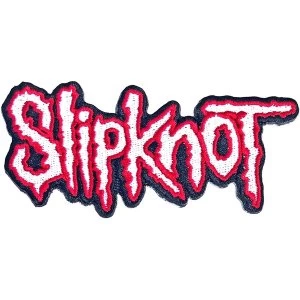 Image of Slipknot - Cut-Out Logo Red Border Standard Patch