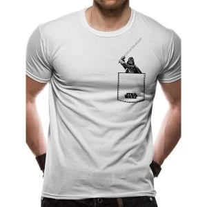 Image of Star Wars - Unisex Vader Saber T-Shirt (White)