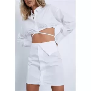 Image of I Saw It First White Button Front Skirt - White