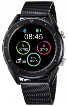 image of Lotus SmarTime Mens Black PVD mesh + Free Strap L50007/ Watch