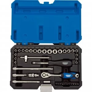 Image of Draper 40 Piece 1/4" Drive Hex Socket Set Metric and Imperial 1/4"