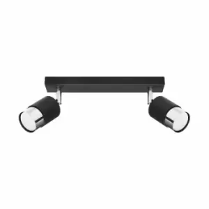 Image of Sollux Plafond Nero 2 Black/Chrome
