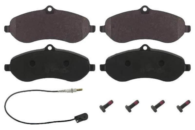 Image of Blue PRINT ADT342207 Brake pad set Front Axle, incl. wear warning contact, with bolts/screws Brake Pad Set,disc brake (402)