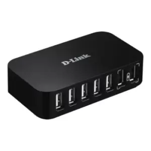 Image of D-Link DUB H7 7-Port USB 2.0 Hub - Black