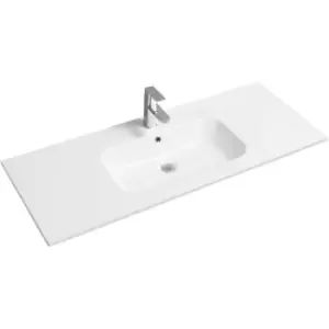 Image of Thin-Edge 4010 Ceramic 121cm Inset Basin with Oval Bowl - size - color