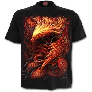 image of Phoenix Arisen Mens Large T-Shirt - Black