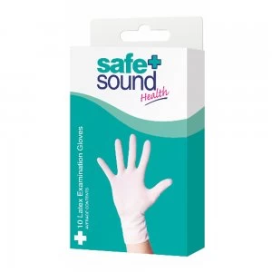 Image of Safe & Sound 10 Latex Examination Gloves