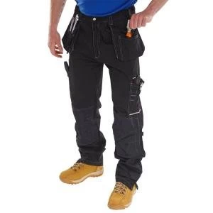 image of Click Workwear Shawbury Trousers Multi pocket 30 Black Ref SMPTBL30 Up