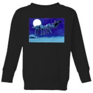 Image of Star Wars AT-AT Darth Vader Sleigh Kids Christmas Sweatshirt - Black - 11-12 Years