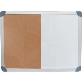 Image of Combination Drywipe/Cork Board 900X600MM Alu Frame - Offis