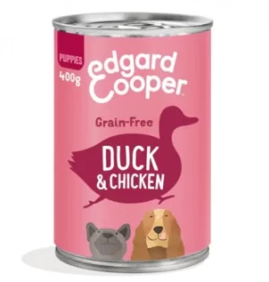 image of Edgard and Cooper Puppy Grain Free with Duck and Chicken Wet Dog Food 400g