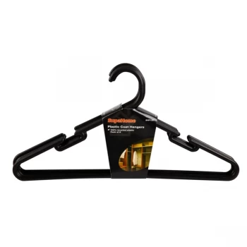 image of SupaHome Plastic Coat Hangers Black