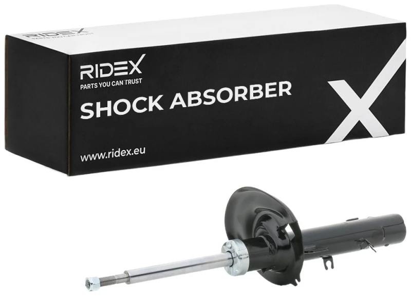 Image of RIDEX 854S20257 Shock absorber Front Axle Left, Gas Pressure, Twin-Tube, Suspension Strut, Top pin Shock Absorber (854)
