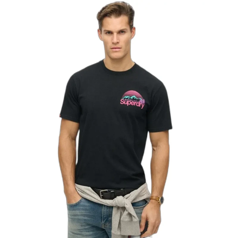 Image of Superdry T-Shirt Superdry Cl Great Outdoors Chest Noir Male L