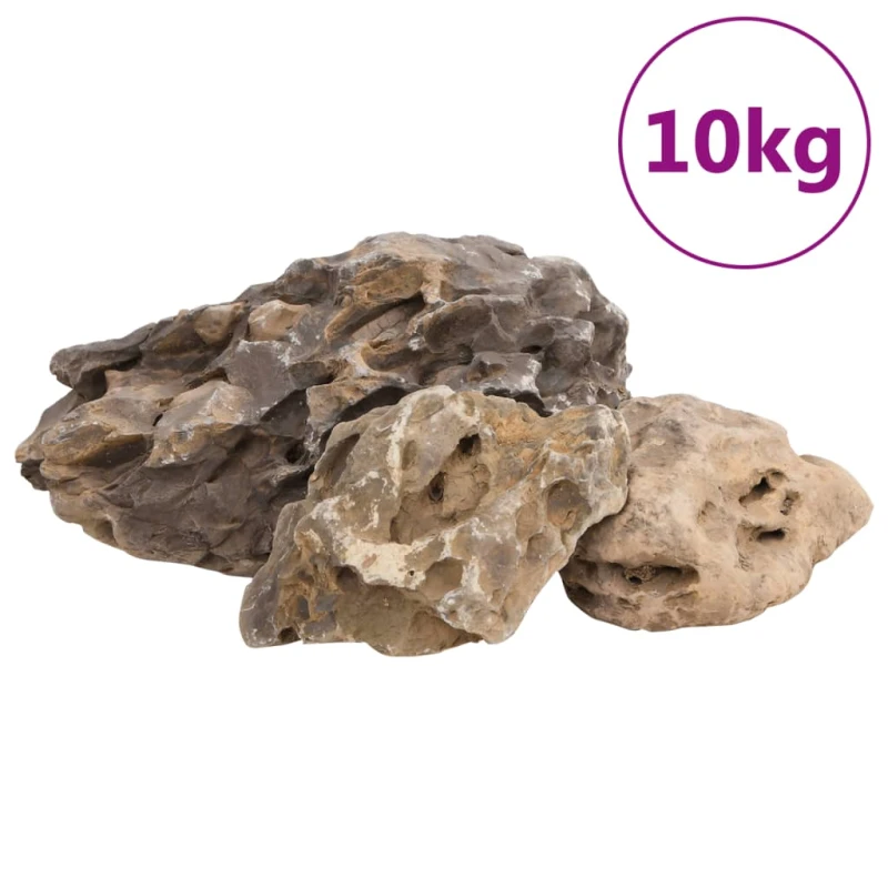 Image of vidaXL Dragon Stones 10KG Grey 10-40 cm, Grey 3217168