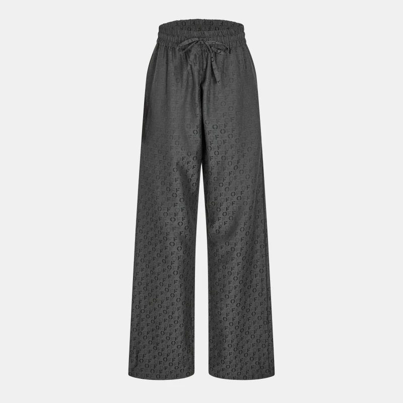 Image of Off White Mens Relaxed Fit Pyjama Trousers Black male XXS