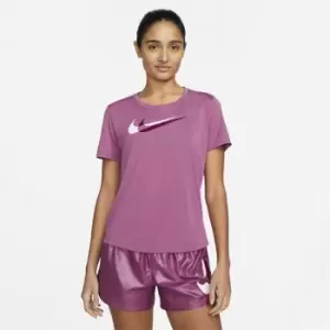Image of Nike DriFit Swoosh Run T Shirt Womens - Purple