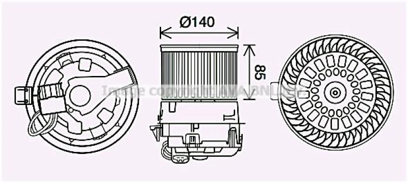 Image of Heater blower motor PRASCO PE8558