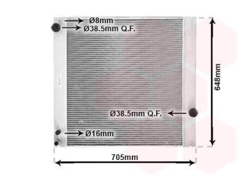 Image of VAN WEZEL Engine radiator VAN WEZEL 02002166