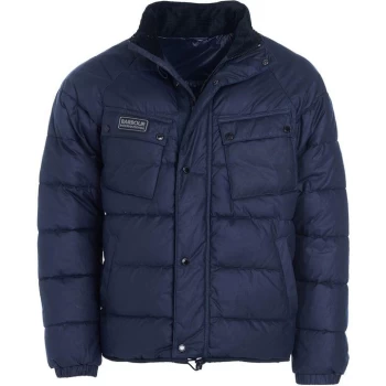 Image of Barbour International Transmission Hoxton Baffle Wax - Night Sky NY71