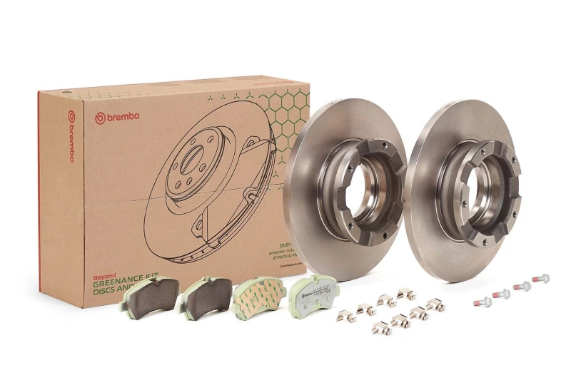 Image of BREMBO Brake discs and pads set BREMBO KT 10 017