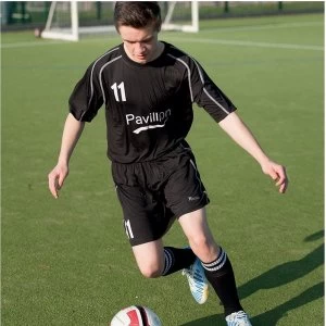 Image of Precision Lyon Training Shirt & Short Set 26-28 Black/White