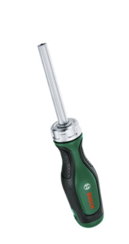 Image of Bosch Ratchet Screwdriver and 12 Piece Bit Set